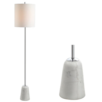 Lincoln 62.5" Marble/Metal LED Floor Lamp - JONATHAN Y